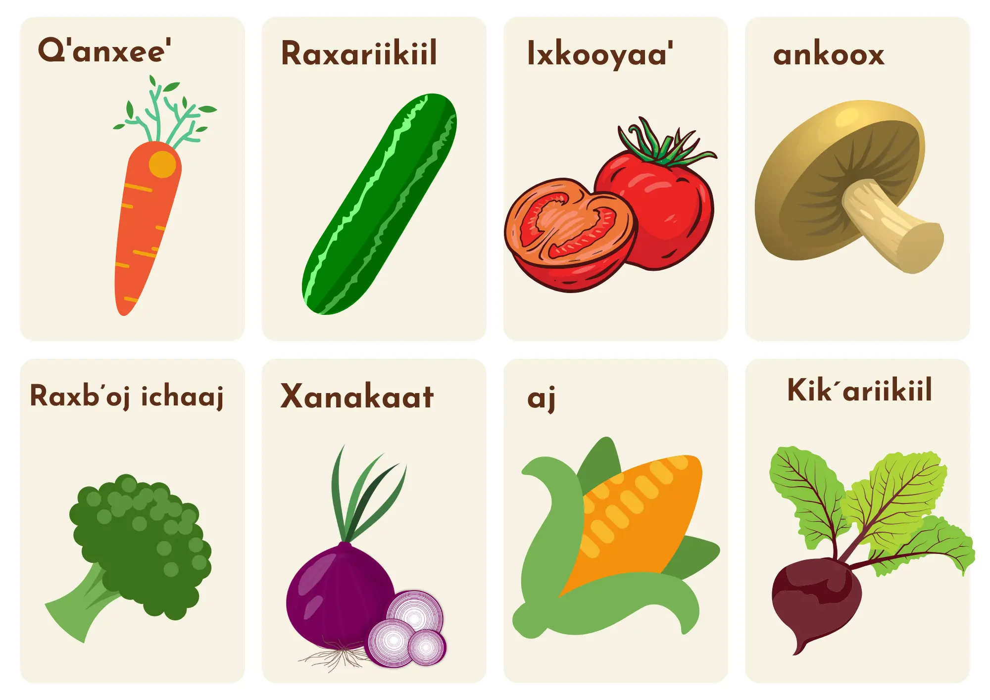 Vocabulario Tz'utujil